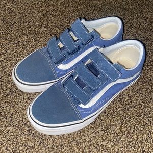 Womens Blue Velcro Vans